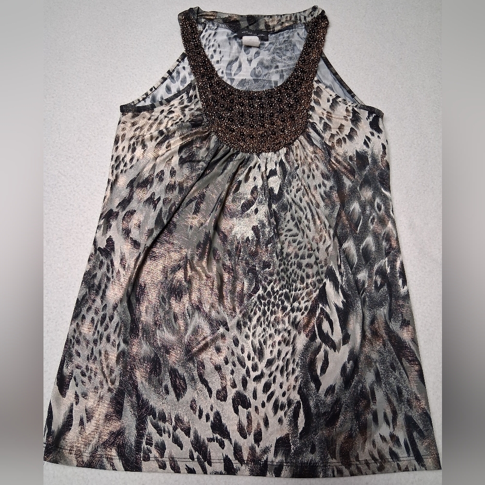 Seductions Animal Print Halter Blouse